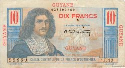 10 Francs Colbert GUYANE  1946 P.20 TB