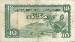 10 Shillings AFRIQUE OCCIDENTALE BRITANNIQUE  1953 P.09a TB