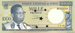 1000 Francs Annulé REPUBBLICA DEMOCRATICA DEL CONGO  1964 P.008a AU