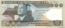 5000 Escudos PORTUGAL  1981 P.182b MBC