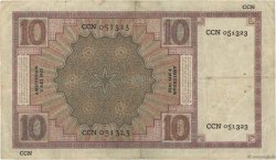 10 Gulden NETHERLANDS  1932 P.043d VF-