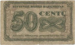 50 Centu LITUANIA  1922 P.12a MB