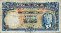 50 Latu LATVIA  1934 P.20a F