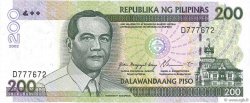 200 Piso FILIPPINE  2002 P.195a FDC