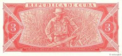 3 Pesos CUBA  1988 P.107b UNC-