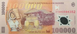 100000 Lei RUMANIA  2001 P.114a FDC