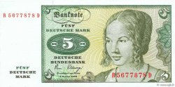 5 Deutsche Mark GERMAN FEDERAL REPUBLIC  1980 P.30b UNC