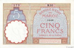 5 Francs MOROCCO  1922 P.23Aa