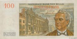 100 Francs BELGIEN  1953 P.129b VZ