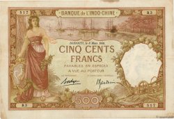 500 Francs DJIBOUTI  1938 P.09b pr.TTB
