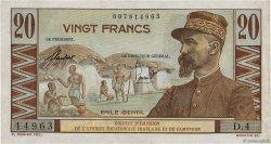 20 Francs Émile Gentil AFRIQUE ÉQUATORIALE FRANÇAISE  1957 P.30 SUP