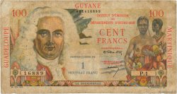1 NF sur 100 Francs La Bourdonnais FRENCH ANTILLES  1960 P.01a