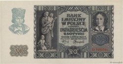 20 Zlotych POLOGNE  1940 P.095 pr.NEUF