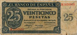 25 Pesetas SPANIEN  1936 P.099 fS