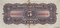 5 Dollars CHINA  1929 PS.2340r VF
