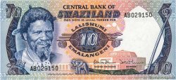 10 Emalangeni SWAZILAND  1985 P.10c