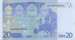 20 Euro Fauté EUROPE  2002 €.120.21 SUP+