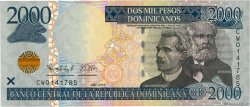 2000 Pesos Dominicanos RÉPUBLIQUE DOMINICAINE 2012 P.188a