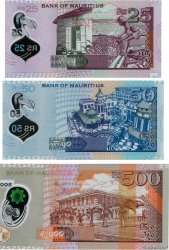 Lot de 3 billets 25, 50 et 500 Rupees ÎLE MAURICE 2013 P.LOT NEUF