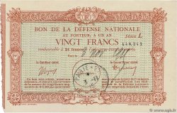 20 Francs FRANCE régionalisme et divers 1915 SUP