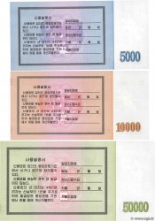Lot de 3 billets Lot NORTH KOREA 2003 P.LOT UNC