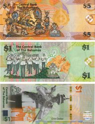 Lot de 3 Billets BAHAMAS 2015 P.LOT NEUF