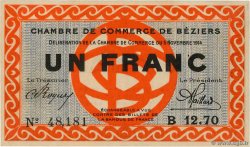 1 Franc FRANCE régionalisme et divers Béziers 1914 JP.027.08 TTB+