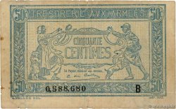 50 Centimes TRÉSORERIE AUX ARMÉES 1917 FRANCE 1917 VF.01.02 B+