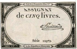 5 Livres FRANCE  1793 Ass.46a