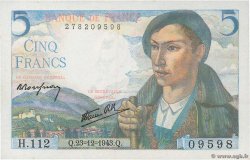 5 Francs BERGER FRANCE 1943 F.05.05 pr.NEUF