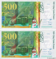 500 Francs PIERRE ET MARIE CURIE Consécutifs FRANCE 1994 F.76.01 SPL