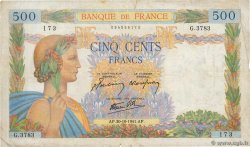 500 Francs LA PAIX FRANCE  1941 F.32.23
