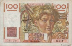 100 Francs JEUNE PAYSAN FRANCE 1950 F.28.27 TB+