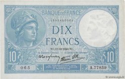 10 Francs MINERVE modifié FRANCE  1940 F.07.17