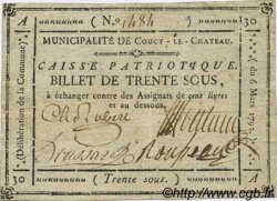 30 Sous FRANCE régionalisme et divers Coucy Le Chateau 1791 Kc.02.054 TTB+
