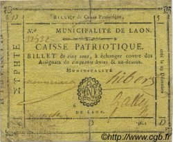 5 Sous FRANCE régionalisme et divers Laon 1791 Kc.02.096 TB+