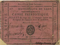 20 Sous FRANCE Regionalismus und verschiedenen Laon 1791 Kc.02.099