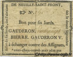 6 Liards FRANCE régionalisme et divers Neuilly Saint Front 1791 Kc.02.149