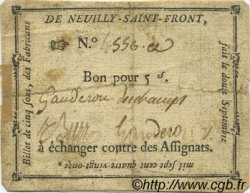 5 Sous FRANCE regionalismo y varios Neuilly Saint Front 1791 Kc.02.152