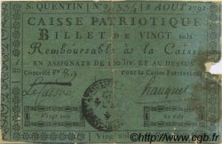 20 sols FRANCE régionalisme et divers Saint Quentin 1791 Kc.02.204 TB