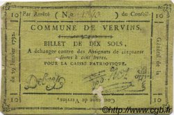 10 Sols FRANCE regionalism and miscellaneous Vervins 1792 Kc.02.239