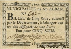 5 Sous FRANCE régionalisme et divers Saint Alban 1792 Kc.07.117 SUP