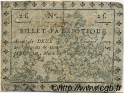 2 Sols FRANCE regionalism and miscellaneous Rocroy 1792 Kc.08.016