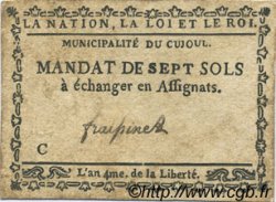 7 Sols FRANCE régionalisme et divers Cujoul 1792 Kc.12.030 TTB