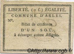 1 Sou FRANCE régionalisme et divers Arles 1792 Kc.13.008 TTB
