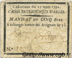 5 Sous FRANCE régionalisme et divers Arles 1792 Kc.13.012 TTB