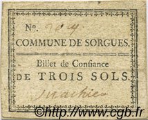 3 Sols FRANCE régionalisme et divers Sorgues 1792 Kc.13.124a