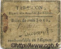 3 Sous FRANCE Regionalismus und verschiedenen Tarascon 1792 Kc.13.155