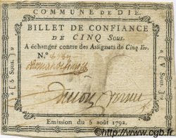 5 Sous FRANCE regionalism and miscellaneous Die 1792 Kc.26.067 VF