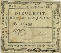 5 Sous FRANCE régionalisme et divers Dieulefit 1792 Kc.26.068d